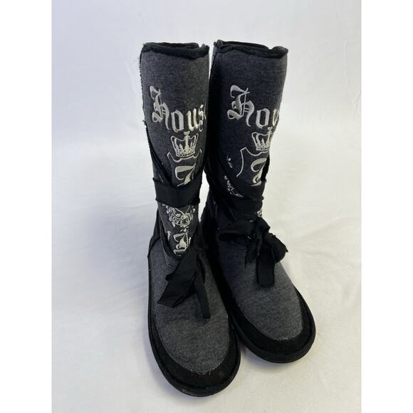 Vintage Juicy Couture Boots Womens Size 8 Y2K Embroidered - Picture 2 of 9